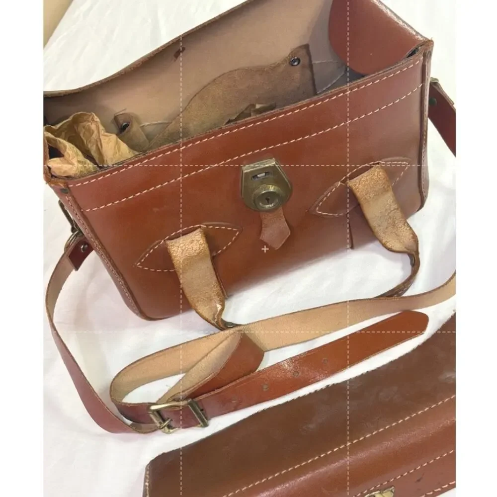 Vintage Kam-Ra Leather Camera Bag and Photo Equipment Bundle